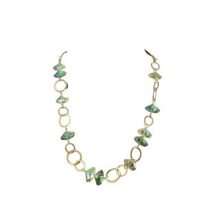 NWT | Crystal/Gold Necklace  & Earring Set